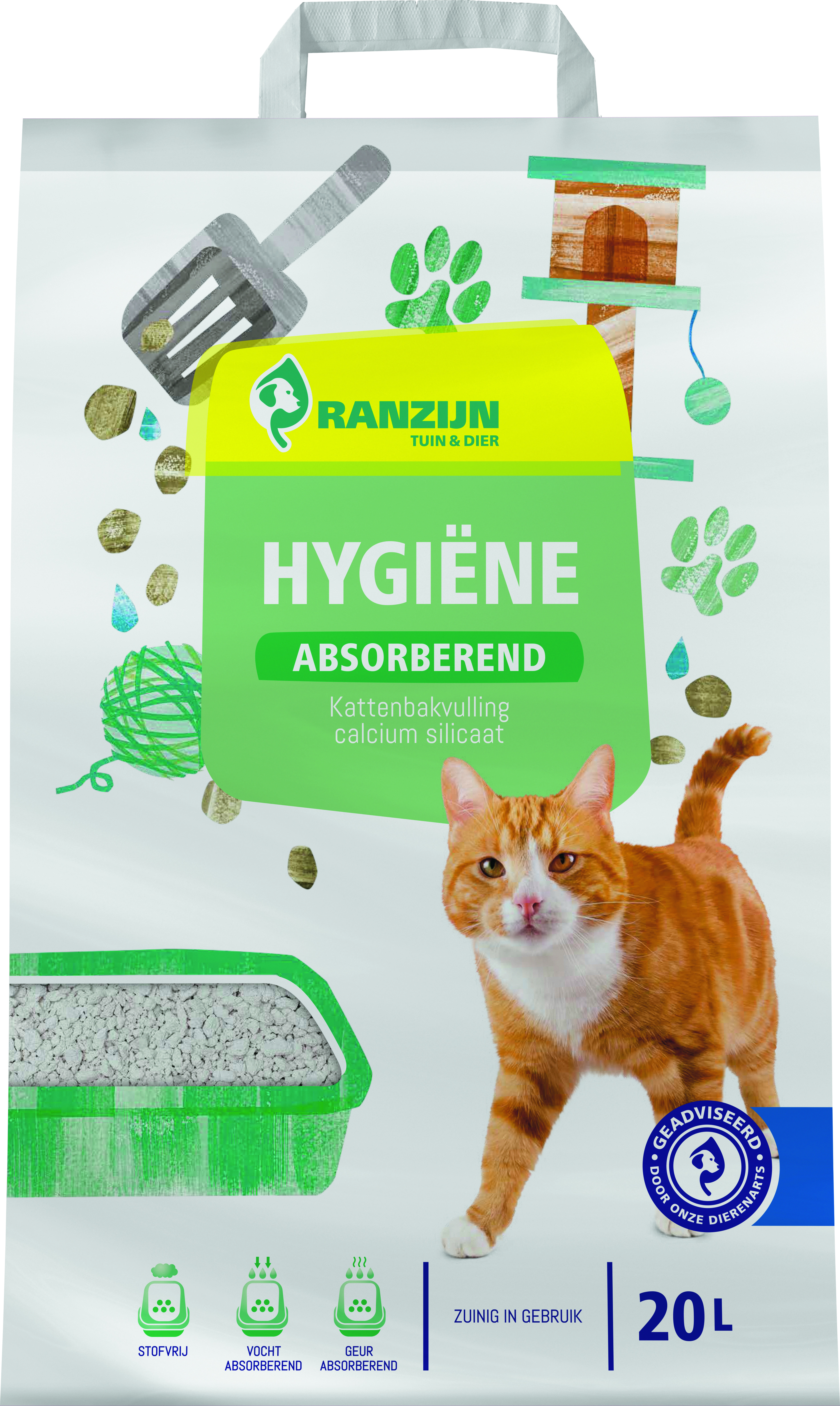 Pikken Pilfer Beschrijving Ranzijn Kattenbakvuling Absorberend 20 Ltr | Ranzijn tuin & dier